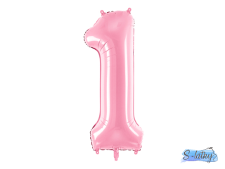 Balónek číslo 1, 86 cm růžový