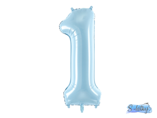 Balónek číslo 1, 86 cm modrý