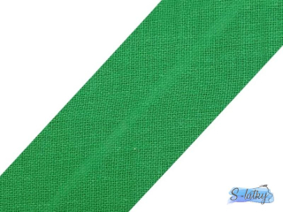 Šikmý proužek bavlněný šíře 20mm zažehlený zelený
