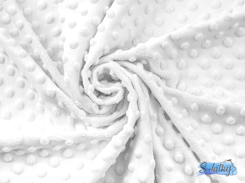 Premium minky 380g - bílá (white) - KUS 30cm