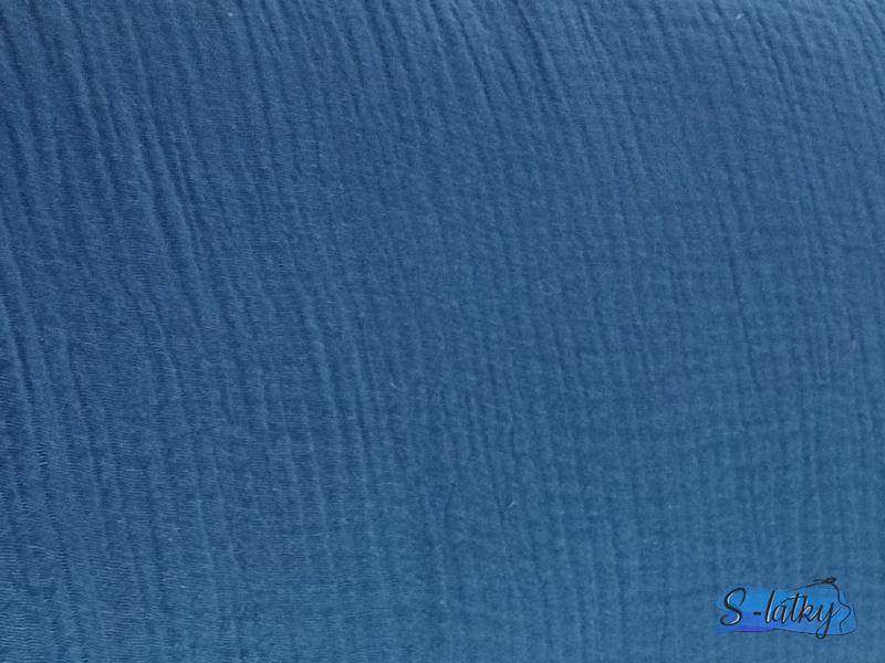 Dvojitá gázovina - modrá (indigo)