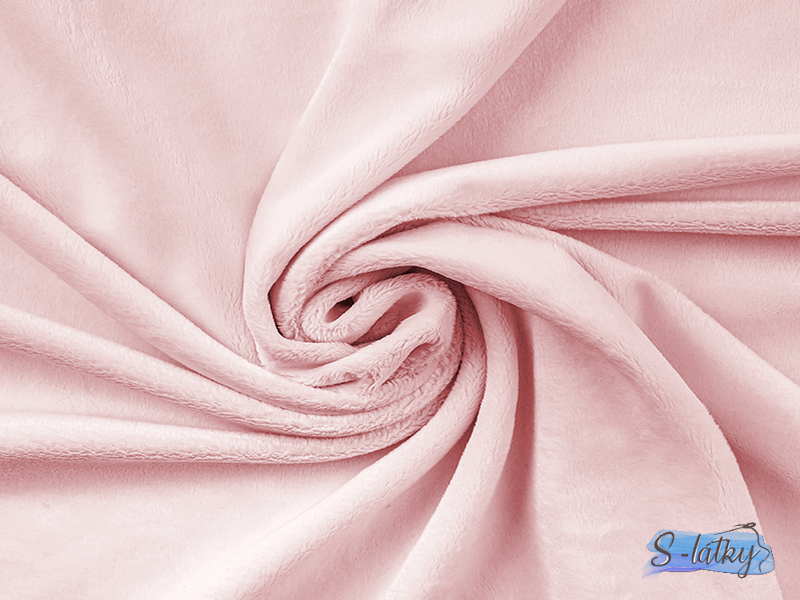 Hladká premium minky sv.růžová (blushing bride) 380g