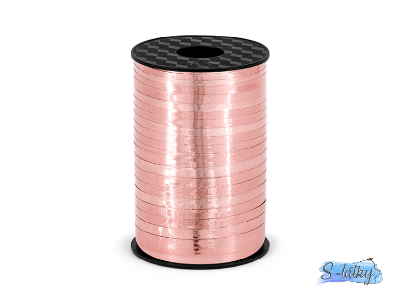 Stužka vázací růžově zlatá 5mm / 225m