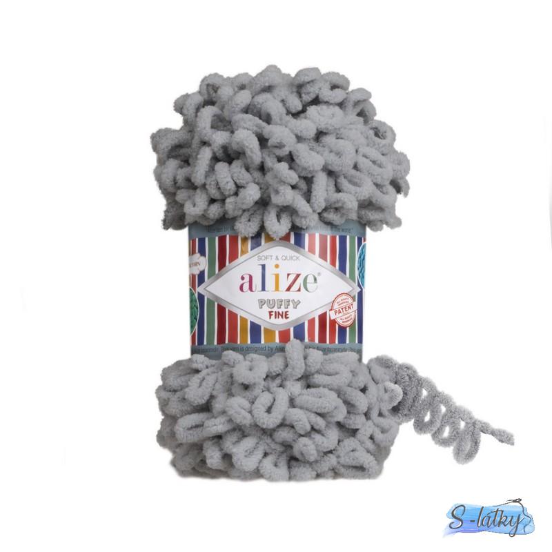 Alize Puffy FINE šedá č.343