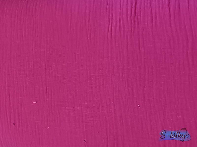 Dvojitá gázovina - růžová tmavší (fuchsia)