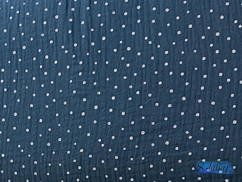Dvojitá gázovina Poppy - tmavší modrá (blue)