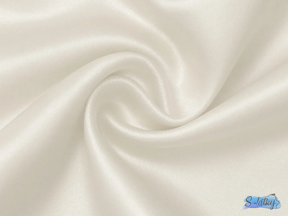 Satén smetanový (off white)
