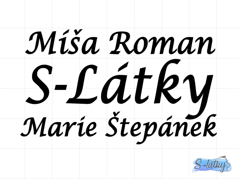 Nažehlovací jména na přání 5