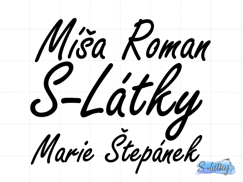 Nažehlovací jména na přání 6