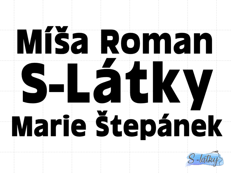 Nažehlovací jména na přání 8