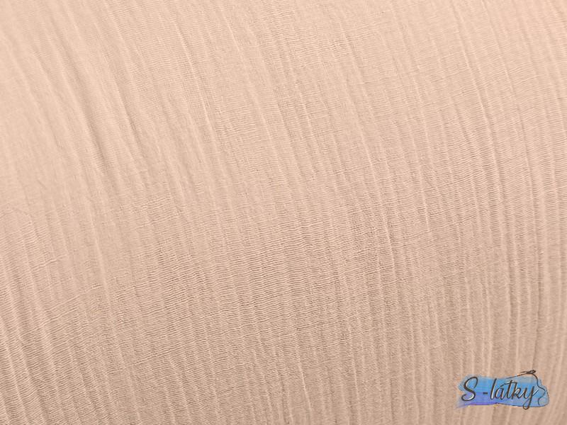 Dvojitá gázovina - sv.meruňková š.140cm CELÝ NÁVIN