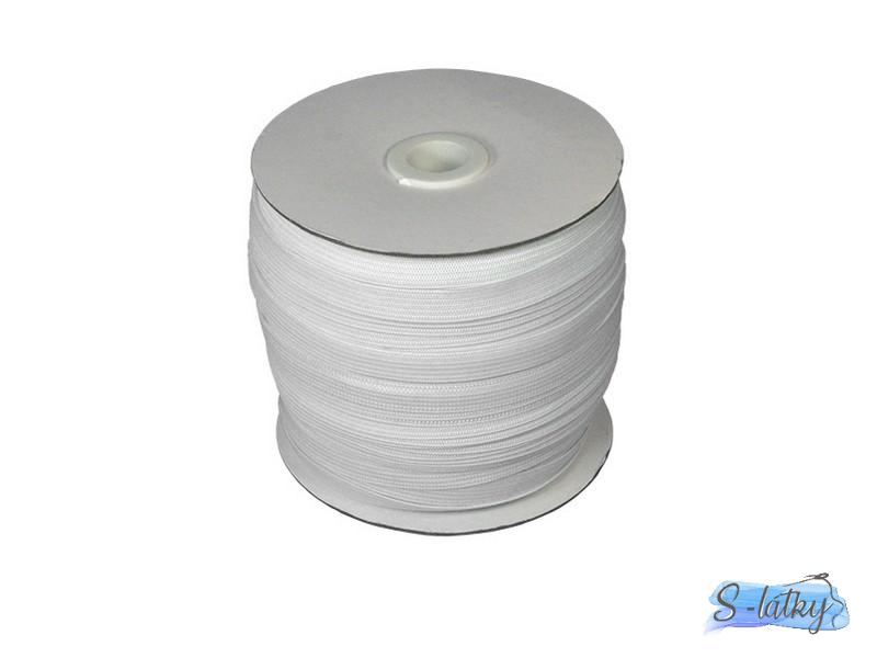 Guma/pruženka prádlová, plochá, bílá 10mm CELÉ BALENÍ