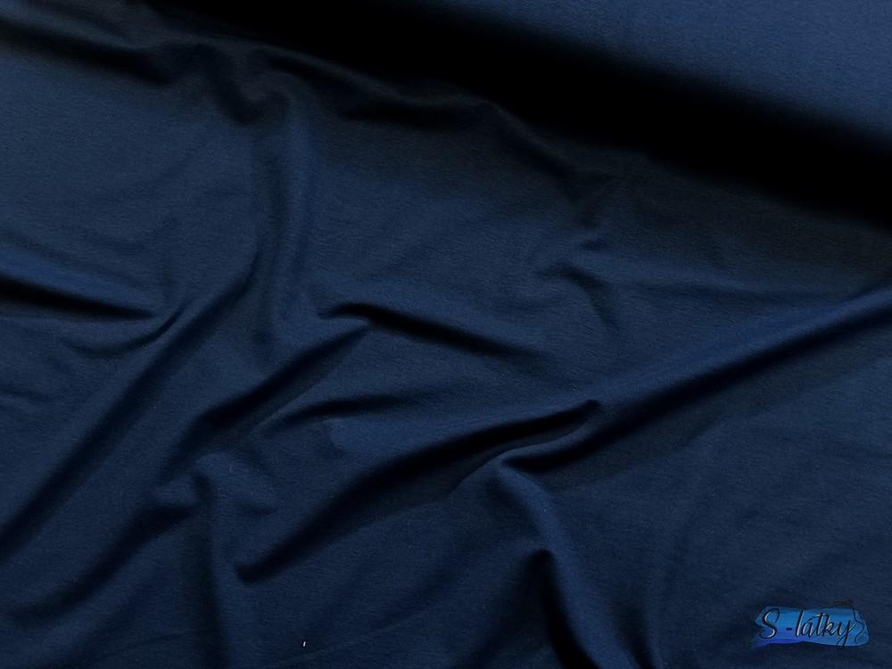Bavlněný úplet tm.modrý (navy)